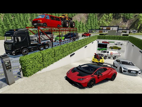 Ferme de MILLIONNAIRE ! Parking souterrain plein de voitures de luxe | Farming Simulator 22