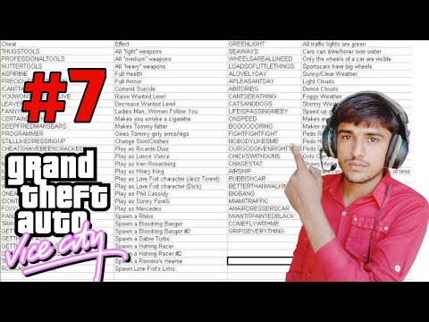 Gta Vice City 5 Best Cheat Codes 100% Working || Gta Cheats || ShakirGaming ||#gta || #7