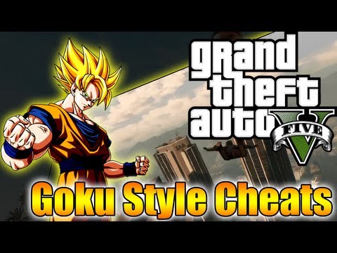 GTA5 – How To Be Like Goku! – (Best Grand Theft Auto 5 Cheat Codes)