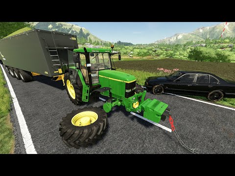 Heavy trailer broke John Deere tractor | Farming Simulator 22