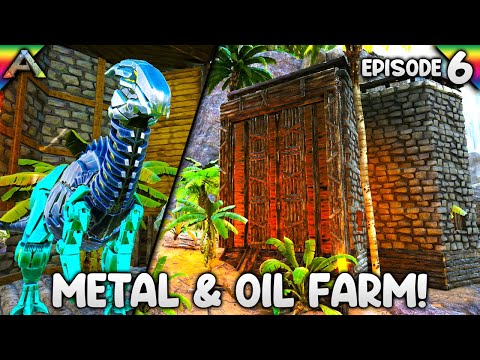 How to Build an ARK Metal & Oil Farm! | Let's Play ARK Survival Evolved: The Island | Episode 6