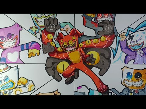 How To Draw HUGGY WUGGY Vẽ Raddy Maggy Đại Chiến Các Huggy Khác