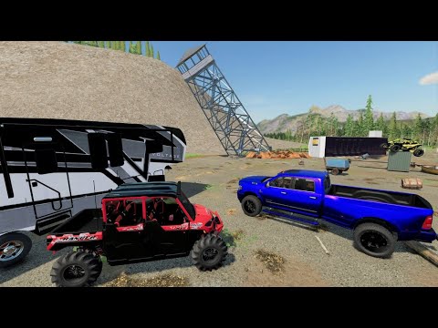 Huge storm destroys buildings and tower while camping | Farming Simulator 22