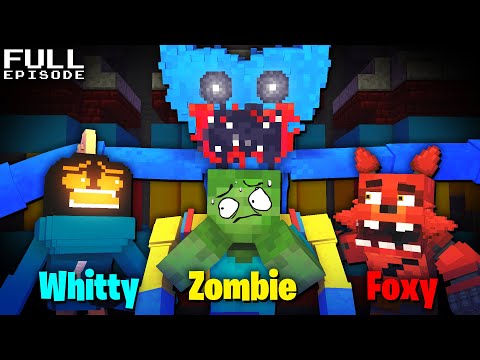 HUGGY WUGGY VS ZOMBIE VS WHITTY VS FOXY (Poppy Playtime Minecraft Animation)