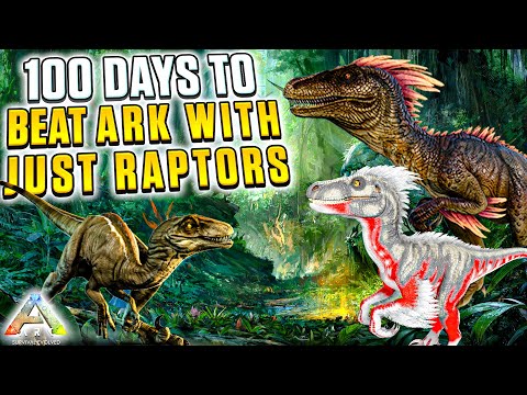 I Had 100 Days to Beat Ark With Just RAPTORS! | Ark Survival Evolved