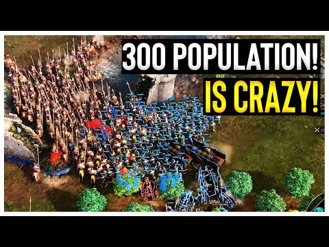 I made a 300+ POP army in Age of Empires 4 and it was CRAZY!