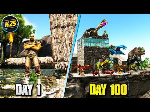 I Survived 100 Days of HARDCORE Ark Survival Evolved (RAGNAROK)😜