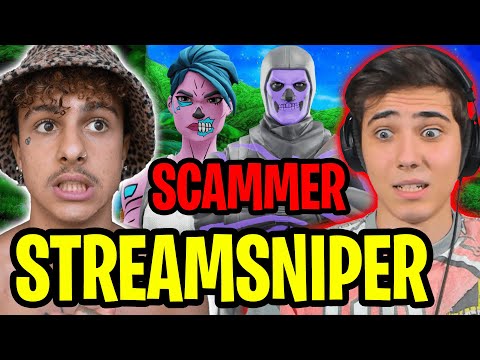 Ich STREAMSNIPE SCAMMER mit OG SKINS bis er KOMPLETT AUSRASTET und den STREAM BEENDET.. Fortnite