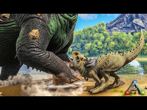 Indominus Rex Vs Titanosaurus  – (Ark Survival Evolved) Island