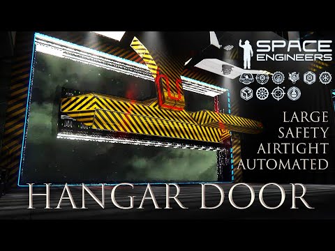 Large Automated Hangar Door | Space Engineers Hangar Doors #01