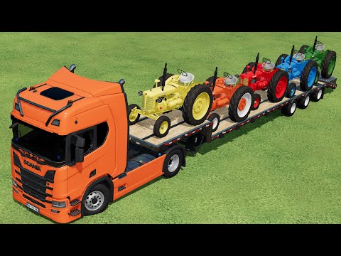 LOGISTIC OF COLORS ! MINI ZETOR TRACTORS TRANSPORTING TO CULTIVATING ! Farming Simulator 22