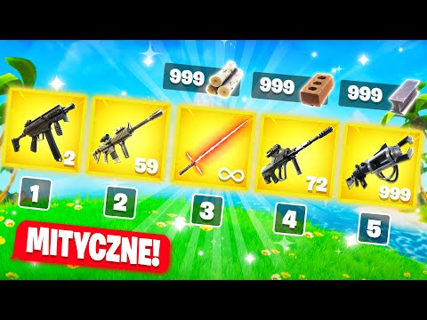 Losowa MITYCZNA BROŃ challenge w Fortnite! (koło FORTUNY!)