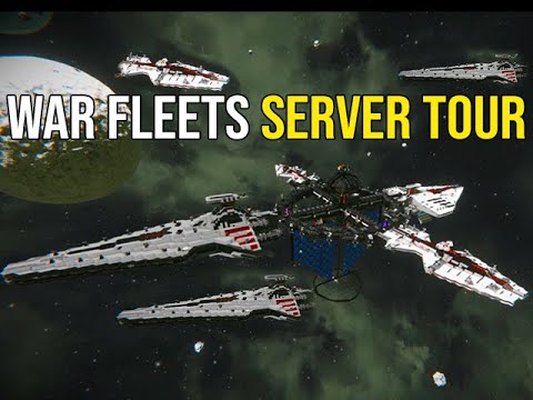 Massive War Fleets Lunacy Server Tour Pt1 – Space Engineers