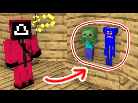 Monster School : Huggy Wuggy, Baby Zombie and Squid Game – Minecraft Animation