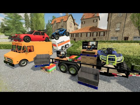 Moving Millionaire from lake house to Mansion with U-Haul | Farming Simulator 22