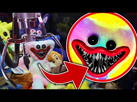 Multicolored Huggy Wuggy LOCKED Inside Claw Machine