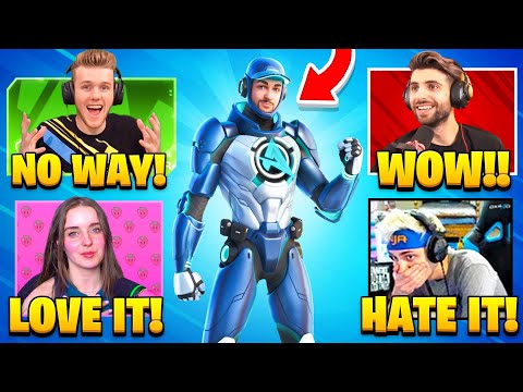 *NEW* Streamers React to MY Fortnite Skin! (LOVE or HATE?)