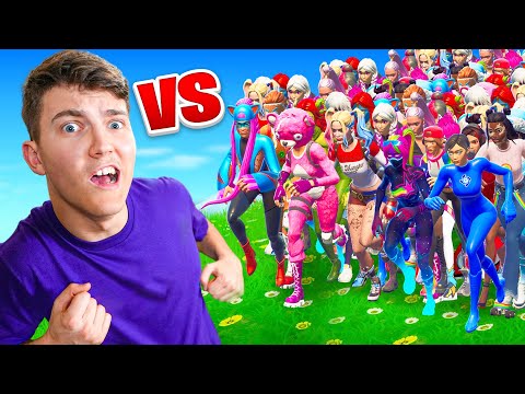 SEUL vs 99 FILLES sur FORTNITE Battle Royale