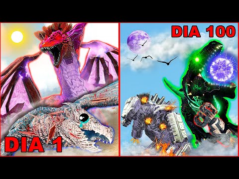 Sobrevivi 100 Dias Como Um Godzilla No Ark Survival Evolved Hardcore – O FILME 5 (FIM) (DINOSSAUROS)