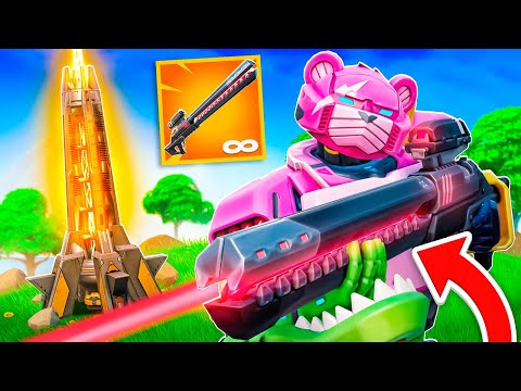 SOLO CAÑON DE RIEL PARA GANAR EN FORTNITE! (Challenge)