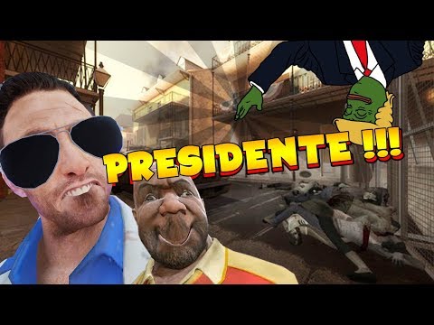 Somos GUARDAESPALDAS del PRESIDENTE !!! #RetosEstúpidos en Left 4 dead