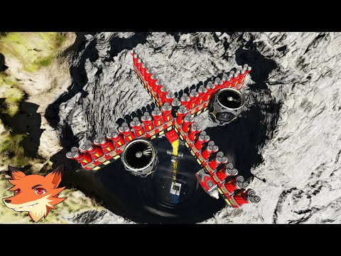 Space Engineers #11 [FR] Pluies de météorites, système de défense et montagne percée!