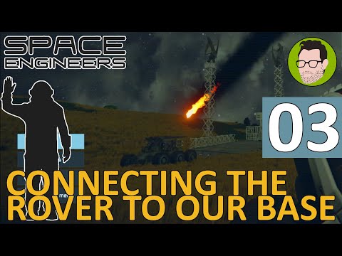 Space Engineers survival, connecting the rover to base.
