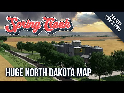 Spring Creek, North Dakota – HUGE 12km x 12km map! – Farming Simulator 22