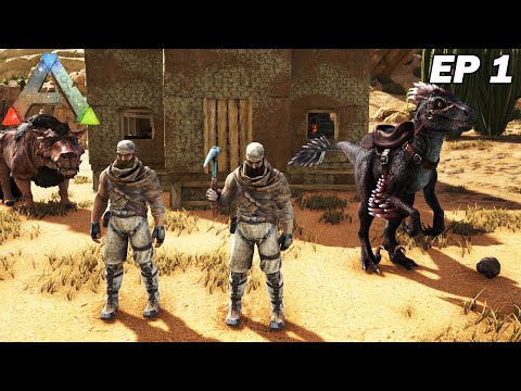 Survivre seulement dans le désert en Duo ! Ark Scorched Earth EP1