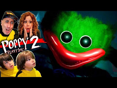 Sustos y bofetadas con los HUGGY WUGGY de colores en POPPY PLAYTIME 2 , parte 4