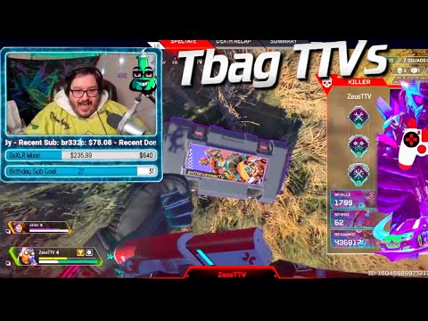 TBAGING EVERY SINGLE TWITCH STREAMER in Apex Legends!