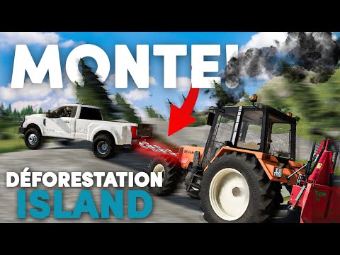 TIRER le tracteur A LA CHAINE ! | Déforestation Island #04 | Farming Simulator 22 !