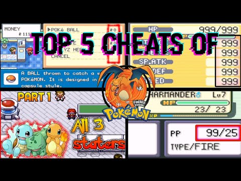 Top 5 cheat code of Pokemon fire Red | most popular cheats of Pokemon fire red in hindi