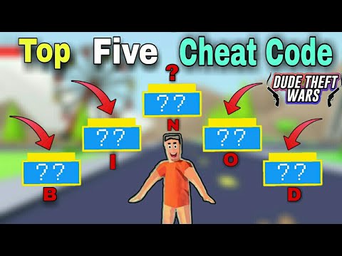 Top Five Cheat Code in Dude Theft Wars | Sasti GTA 5 |