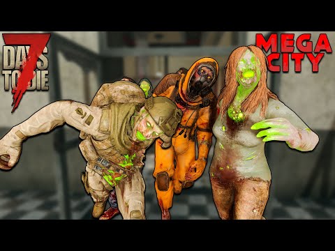 TRAPPED BY A SURPRISE HORDE! – 7 Days to Die: MEGA CITY | 2022 Giant City Let's Play Gameplay