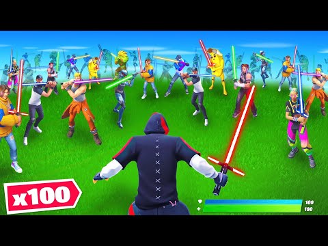 *ULTIMATIVES* LICHTSCHWERT DUELL gegen 100 Spieler in Fortnite 3