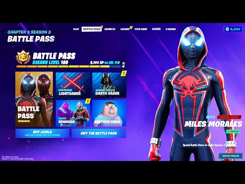 voici le PASSE de COMBAT saison 3 chapitre 3 sur fortnite !! (tous les skins)
