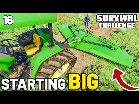 WHY START SMALL WHEN WE CAN START BIG! | Survival Challenge | Farming Simulator 22 – EP 16