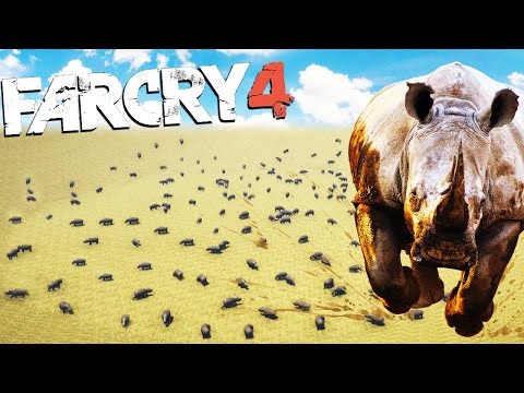 1 HOMBRE VS 100 RINOCERONTES | FAR CRY 4