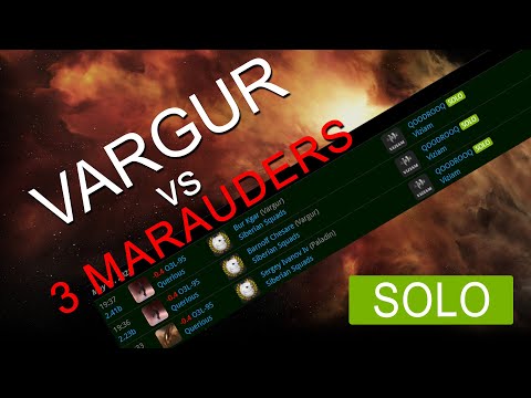 1 vargur vs 3 marauders. PVP // EVE online