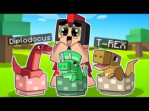 Adoptamos HUEVOS de DINOSAURIOS PELIGROSOS en MINECRAFT 🐣🦖 INVICTOR
