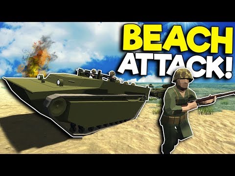 AMPHIBIOUS BEACH ATTACK IN THE PACIFIC! – Ravenfield Mods Gameplay – WW2 Mod