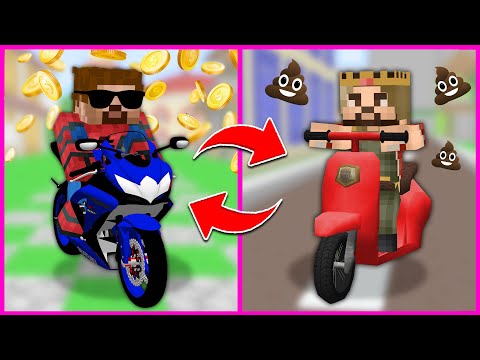 ARDA VE RÜZGAR 24 SAAT BOYUNCA YER DEĞİŞTİRDİ! 😂 – Minecraft ZENGİN FAKİR HAYATI
