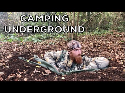 Camping Underground In The Woods – Solo Overnight In A Foxhole