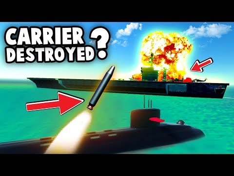 Can a Submarine Launched NUKE Destroy the Aircraft Carrier!? (Ravenfield Best User Creations – Mods)