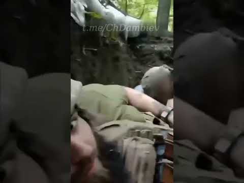 Combat Clips (Ukraine – Russia) – Ukrainian Allies Lay Low In Foxhole While Russian Artillery Strike