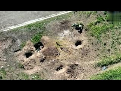 Drone Showing Ukrainian Foxhole Positions | CREDIBLE News