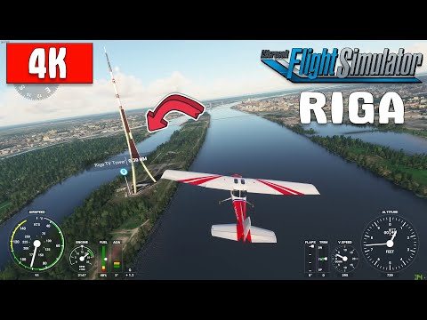 ► Microsoft Flight Simulator 2020 – over Riga (new Objects!), Latvia – 4K – RTX 2080