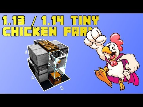☀ TINY Minecraft CHICKEN FARM 1.14 TUTORIAL ☀  Automatic Lossless Chicken Cooker