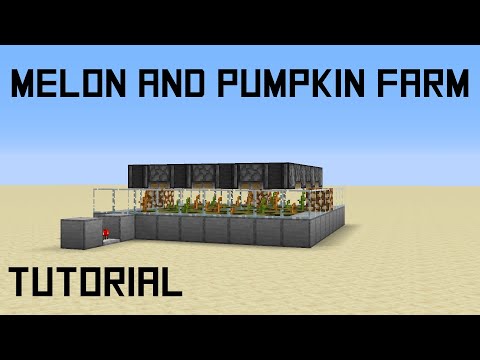 Easy Automatic Melon and Pumpkin Farm Tutorial I Minecraft 1.15.2+